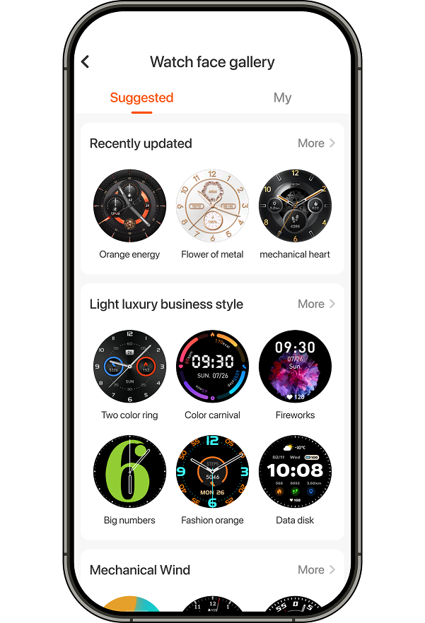 Customize your watch face