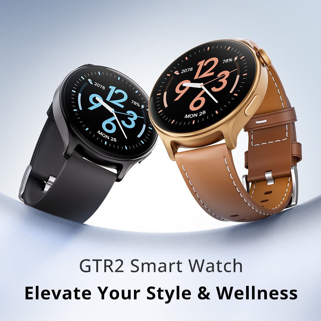 Montre intelligente Runmefit GTR2 - Tracker de santé, de forme physique et d'activité, avec bouton de raccourci