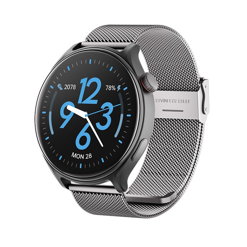 Runmefit GTR2 Smart Watch - Health, Fitness and Activity Tracker, with Shortcut Button, Steel Band