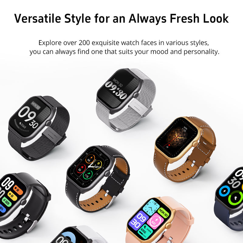 Runmefit GTS7 Smart Watch - Health, Fitness and Activity Tracker, Steel Band