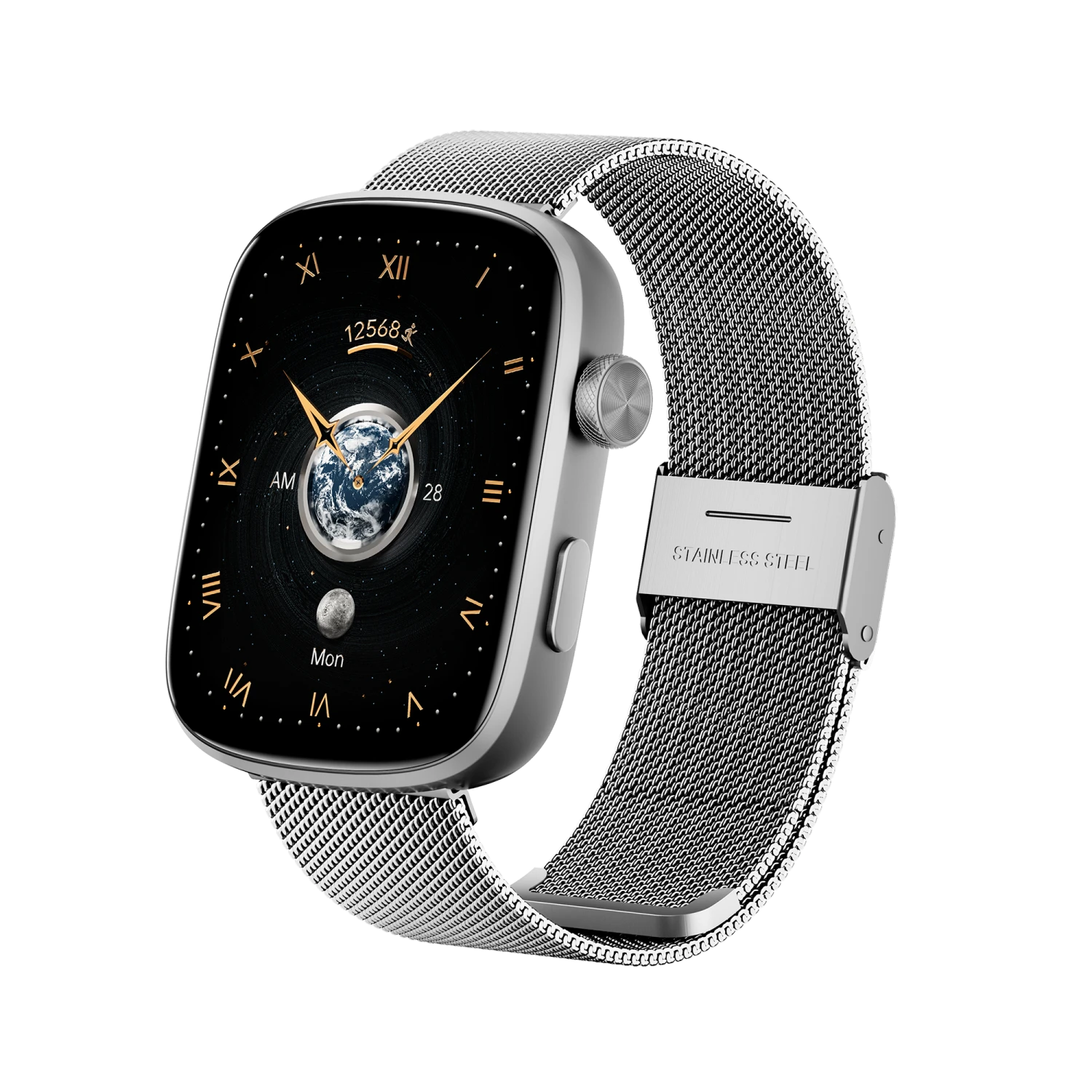 Runmefit GTS8 AMOLED Smart Watch - Steel Strap