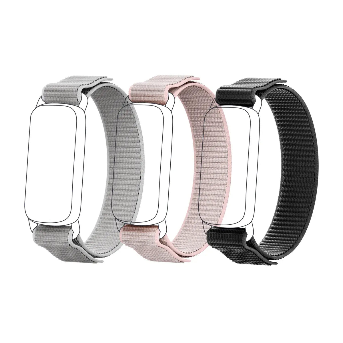 Bracelet de rechange en nylon pour <tc>Runmefit</tc> Bracelet connecté GTL1, lot de 3 modèles, taille M, longueur 28 cm