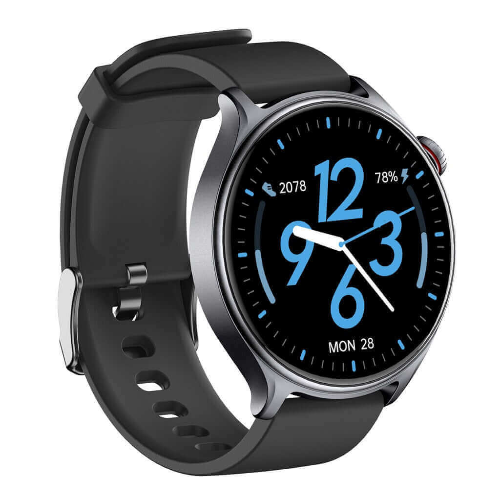 <tc>Runmefit</tc> GTR2 Smartwatch – Gesundheits-, Fitness- und Aktivitäts-Tracker, mit Schnelltaste, Lederarmband