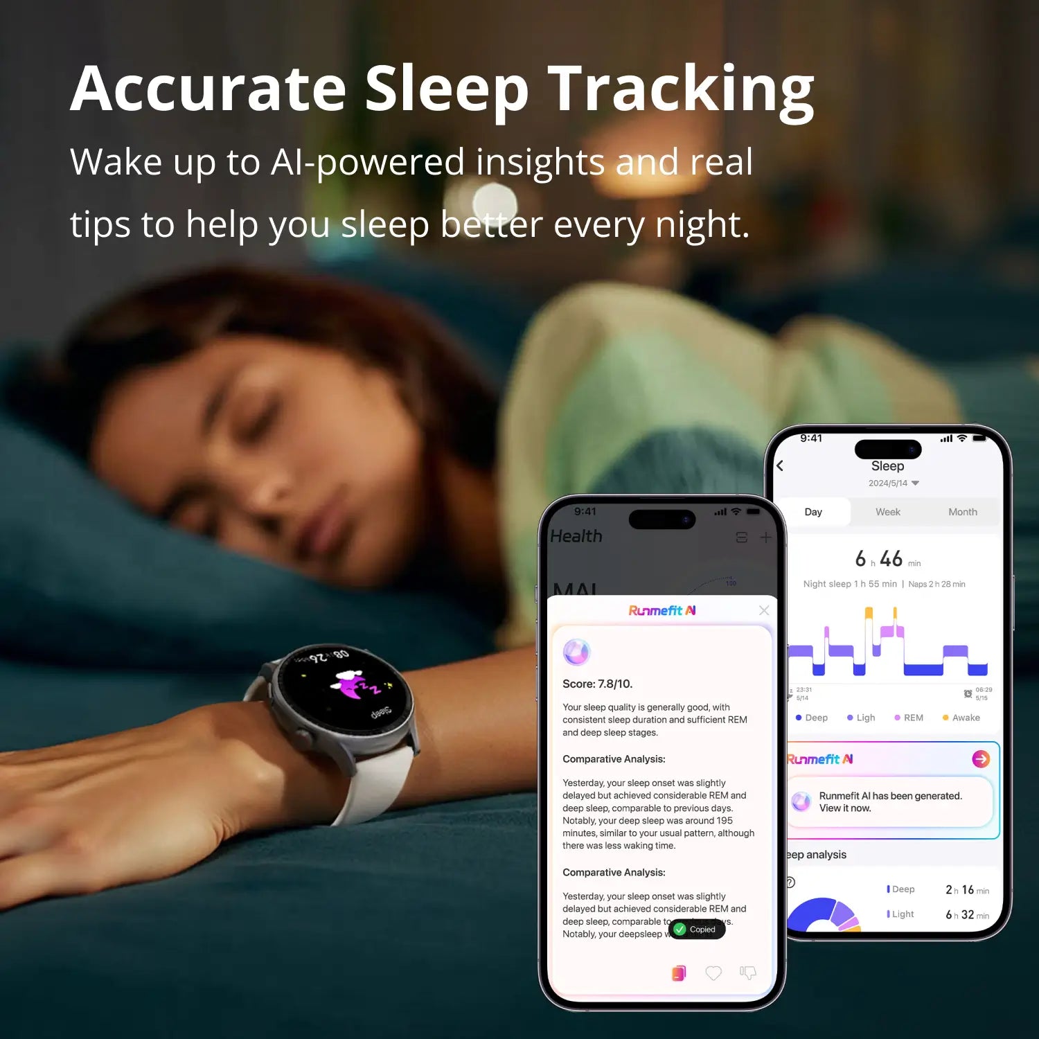 Runmefit GTR3 AMOLED Smart Watch – Verfolgen Sie Fitness und