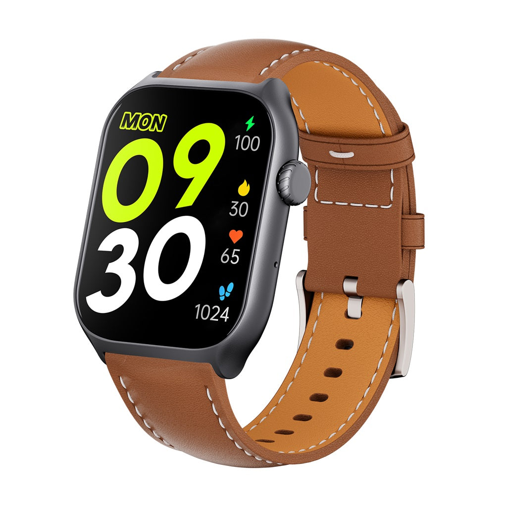 Runmefit GTS7 Smart Watch - Health, Fitness and Activity Tracker, Leather Band