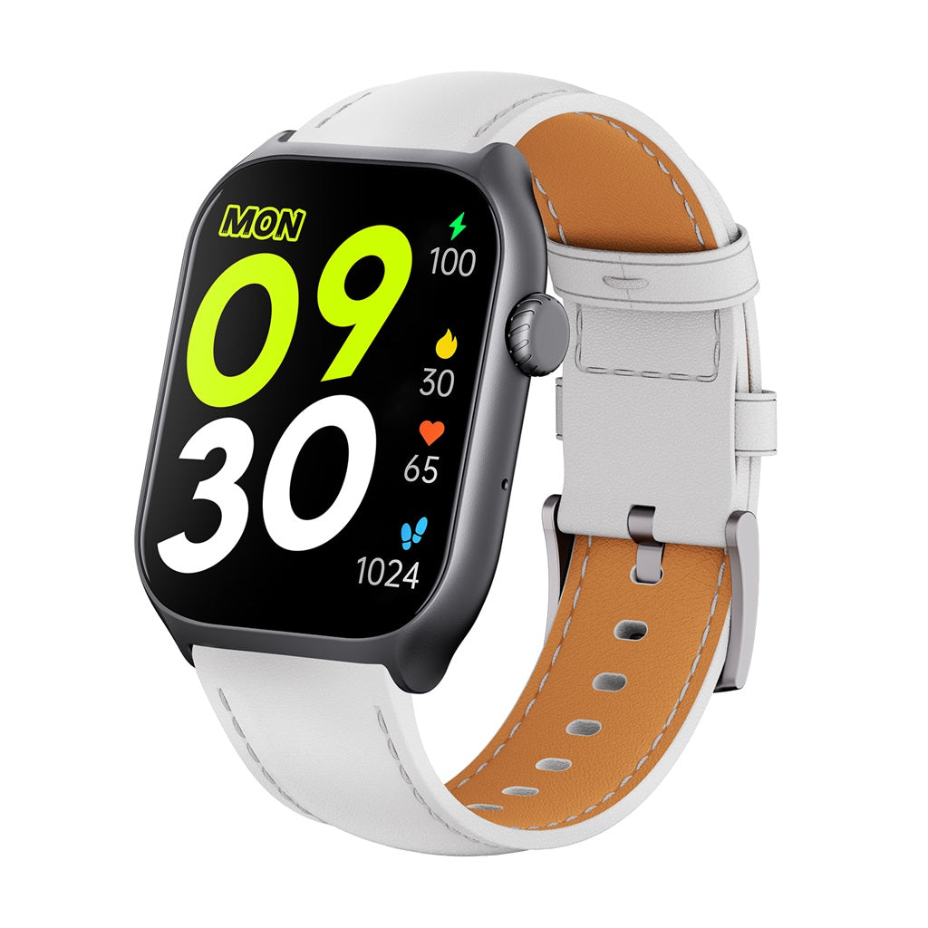 Montre intelligente Runmefit GTS7 - Tracker de santé, de forme physique et d'activité, bracelet en cuir