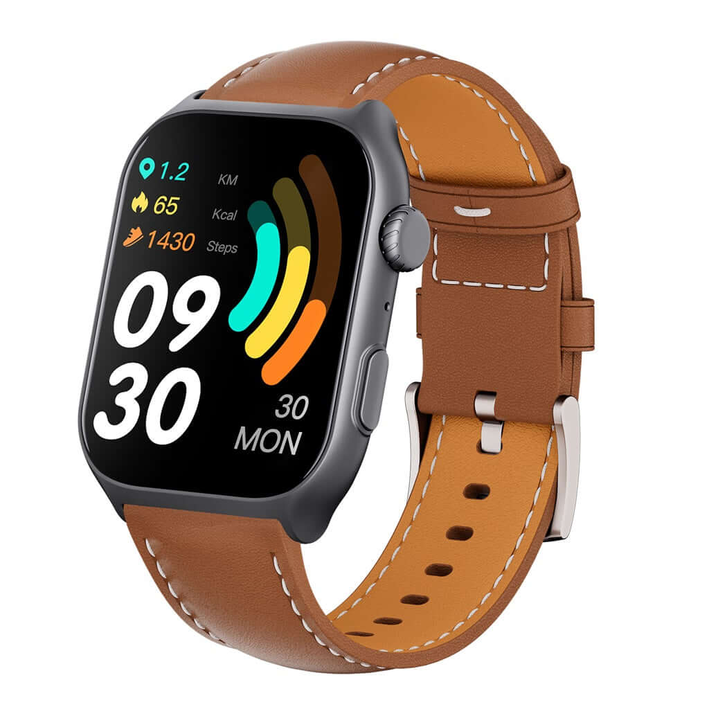 Runmefit GTS7 Pro Smart Sports Watch - Leather Strap