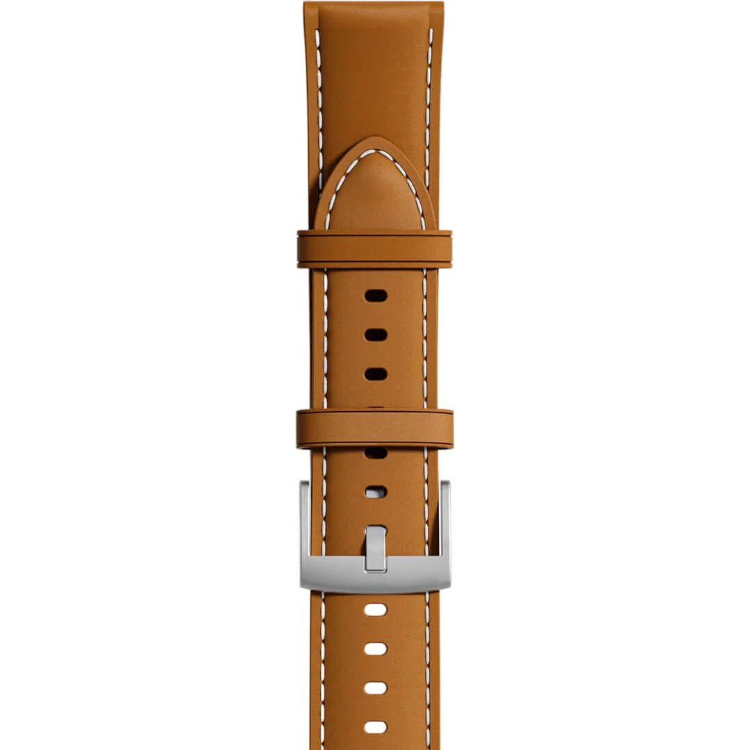 Correa de cuero de repuesto para <tc>Runmefit</tc> Reloj inteligente, 22 mm de ancho