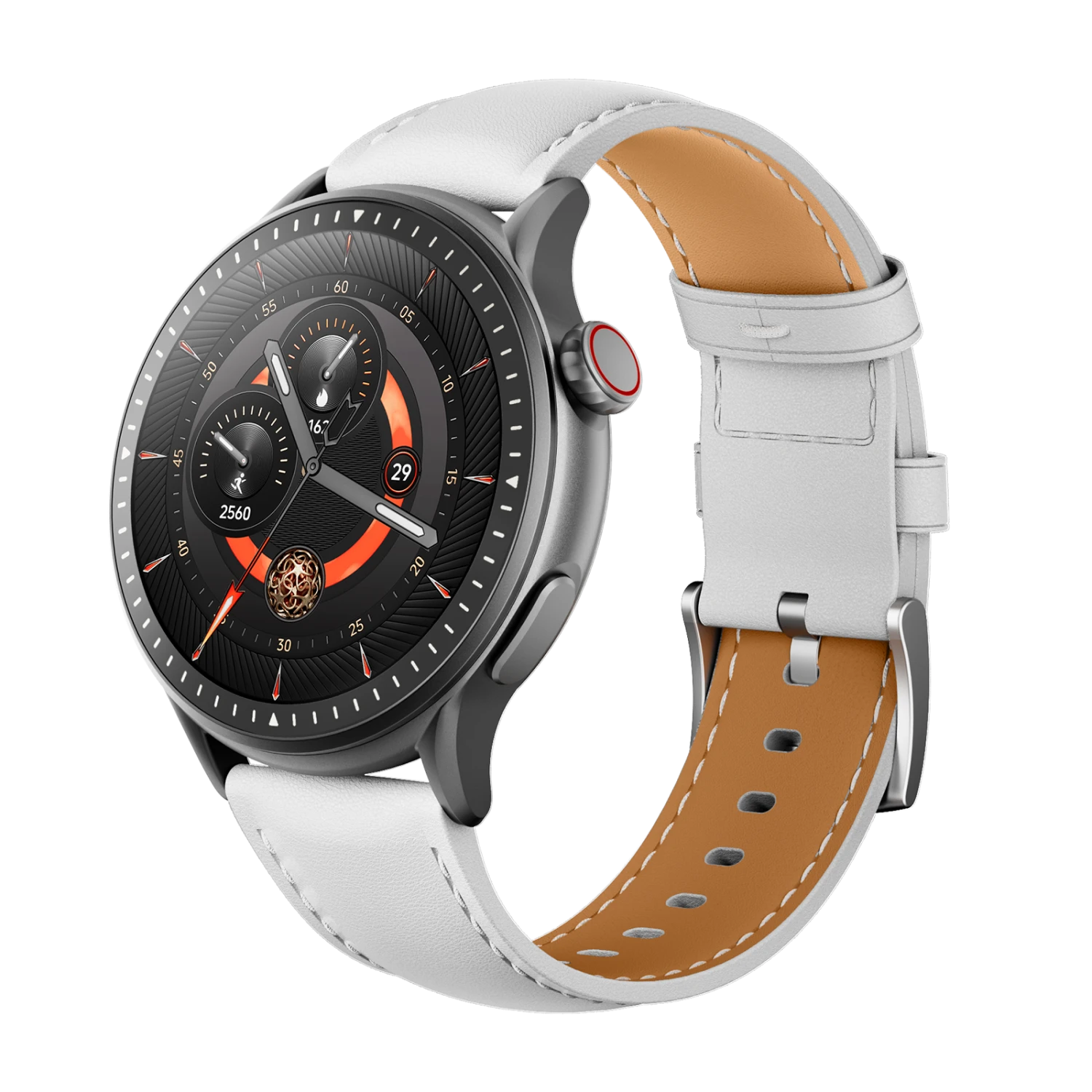 Runmefit GTR3 AMOLED Smart Sports Watch - Leather Strap