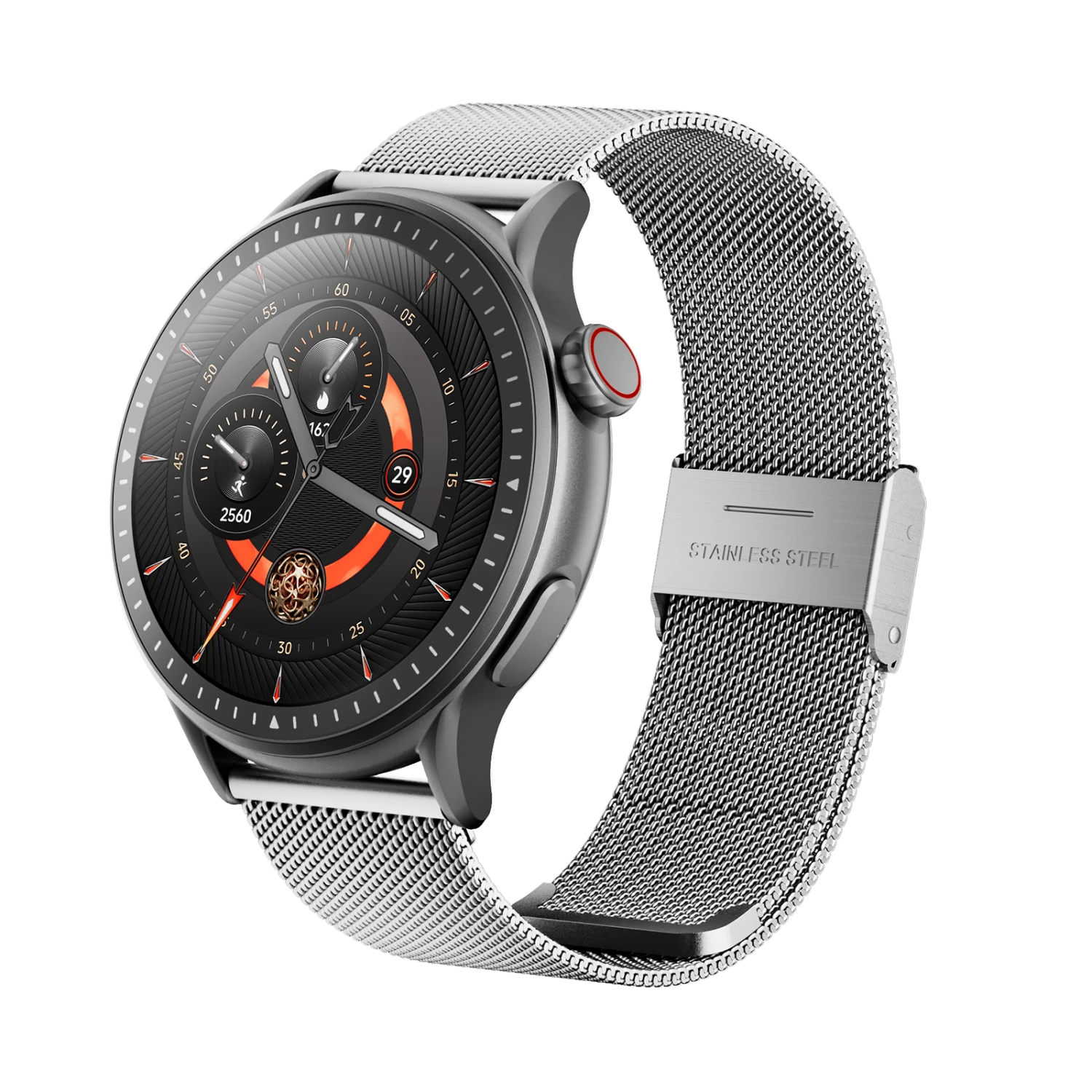 Runmefit GTR3 AMOLED Smart Sports Watch - Steel Strap