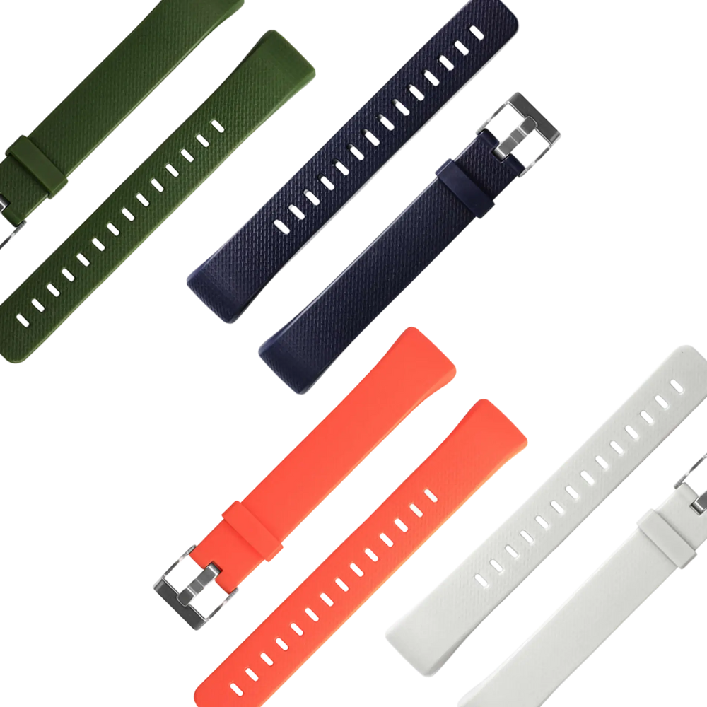 Banda de silicona de repuesto para <tc>Runmefit</tc> Monitor de actividad física S5, paquete de 4 estilos